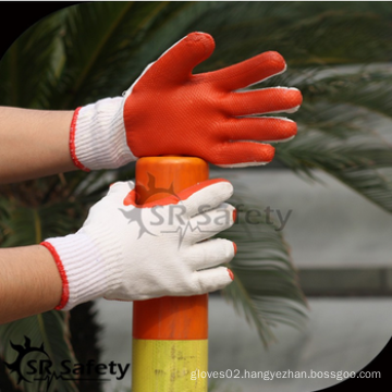 SRSAFETY cheap price/latex laminated building labour protection glove/hand gloves